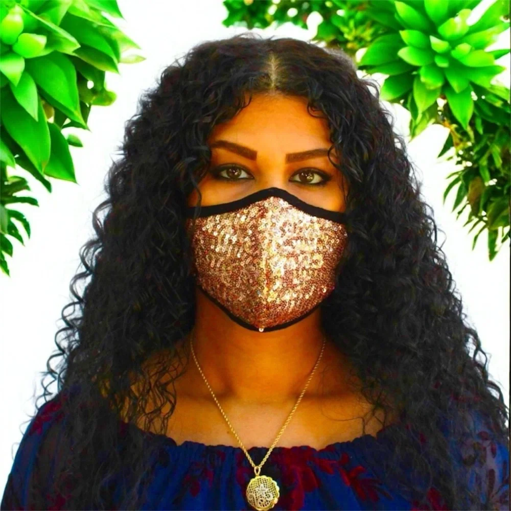 Mixed 4 Pack Sequin Face Masks